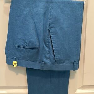 INC, linen/rayon blend blue pants, 36x30
